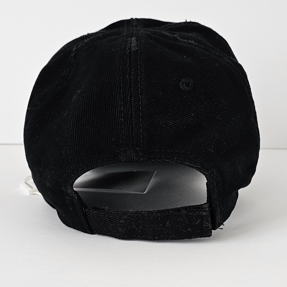 Black and Orange graphic fitted baseball Cap - Picture 9 of 11